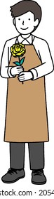 Florist man in an apron