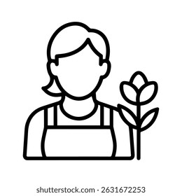 Florist man icon on white background vector
Vector line profession icon