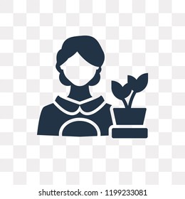 Florist vector icon isolated on transparent background, Florist transparency concept can be used web and mobile
