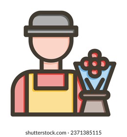 Florist Vector Thick Line Filled Colors Icon For Personal And Commercial Use.
