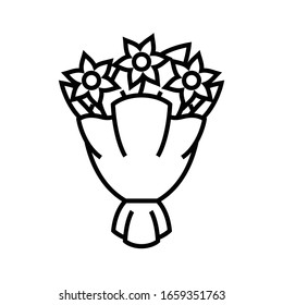 Floristic bouqets line icon, concept sign, outline vector illustration, linear symbol.