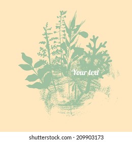 Floristic composition. Bouquet of wildflowers. Vector hand drawn illustration.