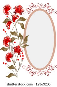 Floristic ornament isolated