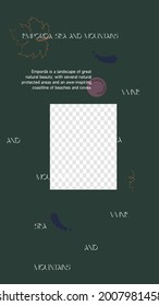 Floristic UI Sale Page. Vertical Template for Website, App, Presentation or Social Media with Transparent Background. Content Promotion. Stylish Landing Page Design. Vector illustration