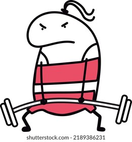 Flork meme gym fitness vector illustration