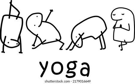 flork meme illustration yoga pilates 