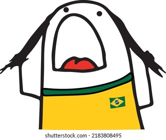 flork meme vector brazil soccer