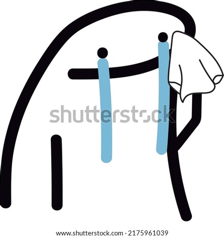 flork meme vector ilustration emotion crying