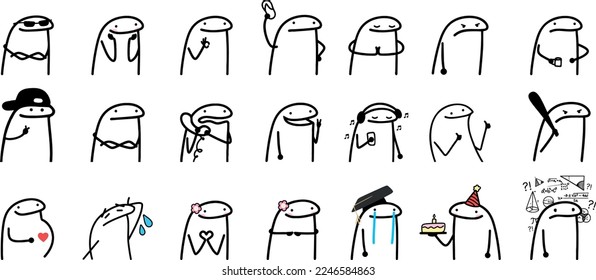 Premium Vector  Vector flork meme internet vector