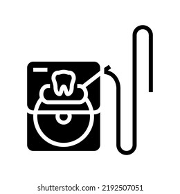 floss dental care glyph icon vector. floss dental care sign. isolated symbol illustration