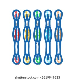 floss embroidery hobby doodle icon sketch vector. floss embroidery hobby sign. isolated symbol illustration