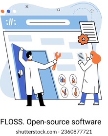 FLOSS. Open source software. Free product anyone can freely redistribute, modify and completely remake, can be improved, modernized thanks to inventions of users. Tiny programming language persons