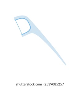 El hilo dental recoge la Ilustración vectorial. El uso del hilo dental ayuda a limpiar los dientes y la salud bucal.