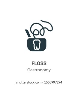 Floss vector icon on white background. Flat vector floss icon symbol sign from modern gastronomy collection for mobile concept and web apps design.