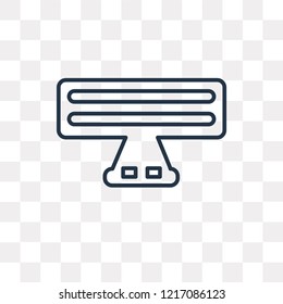 Floss vector outline icon isolated on transparent background, high quality linear Floss transparency concept can be used web and mobile