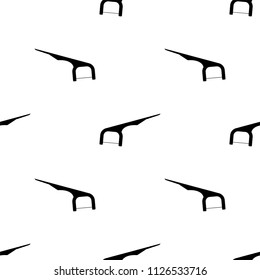 Flossing Tool, Dental Cleaning Tool Seamless Pattern Vector Art Illustration