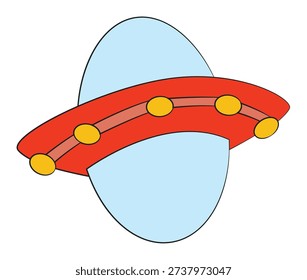 Flot ufo isolated on white background