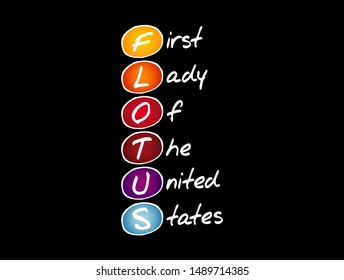 FLOTUS - First Lady of the United States acronym, concept background