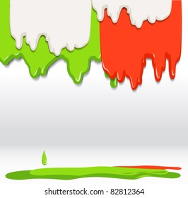 Floud texture background. Red, green and white