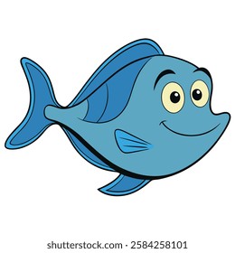 Flounder fish isolated flat vector illustration on white background