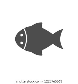 Flounder fish Vector icon. White background.