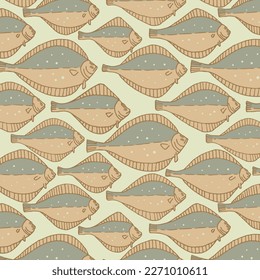 peces deshielo. Ilustración vectorial. Para imprimir. Patrón de peces deflectores.