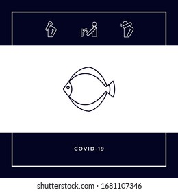 Flunder, Plattfische, Scholle, Seezunge, Flöke, Brillensymbol.