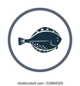 Flounder icon. Simple design for web and mobile