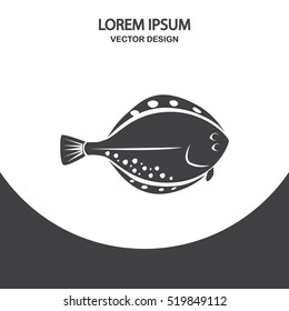 Flounder icon. Simple design for web and mobile