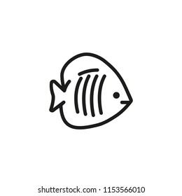 Flounder line icon. Fish store, marine food, catch. Seafood concept. Can be used for topics like sea food, fishing, restaurant meal, fishery