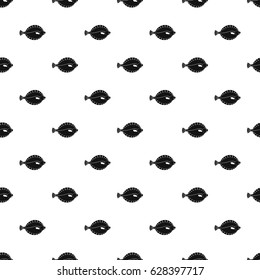 Flounder pattern seamless in simple style vector illustration