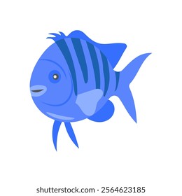 Flounder Seafood Vector Illustration, Isolated