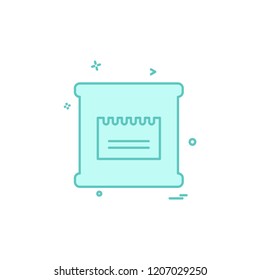 flour bag icon design vector