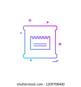 flour bag icon design vector