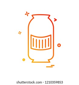 Flour bag icon design vector