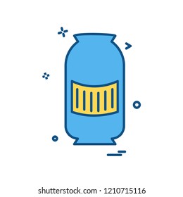 Flour bag icon design vector