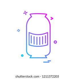 Flour bag icon design vector