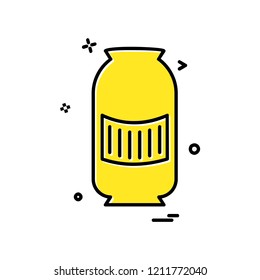 Flour bag icon design vector