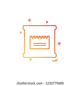 flour bag icon design vector