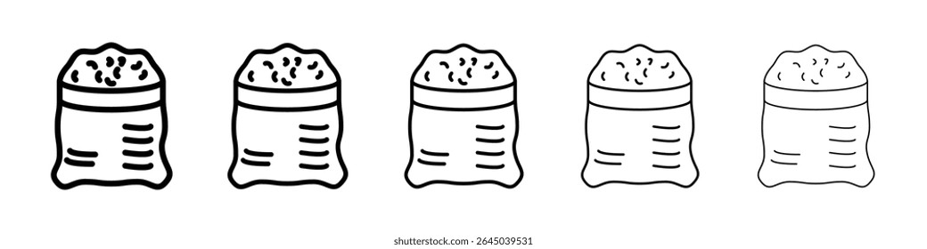 Flour bag icon filled flat sign concept for web design.