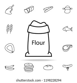 flour in a bag icon. Food icons universal set for web and mobile