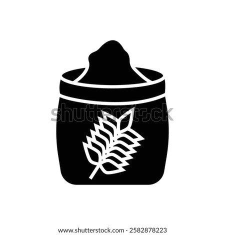 Flour bag icon Symbol mark in Outline style