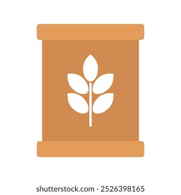 Flour bag icon. Wheat sack icon. Vector.