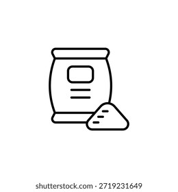 Flour Bag Outline For Baking Kitchen Ingredients Foodstuff