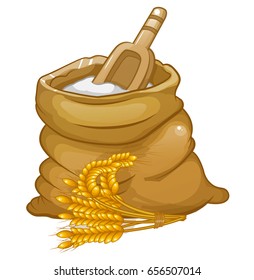 Flour bag vector