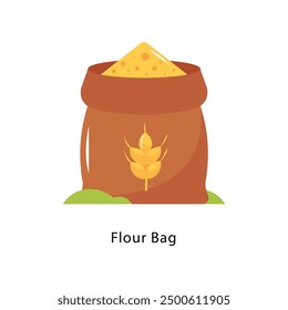 Flour Bag Vector Flat Icon Design illustration Symbol on White background EPS 10 File 