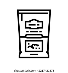 flour barley line icon vector. flour barley sign. isolated contour symbol black illustration