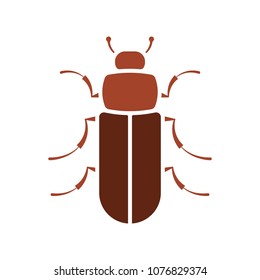 Icono de escarabajo de harina. Clipart de control de plagas aislado en fondo blanco