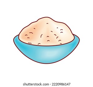 flour in a bowl icon isolated style