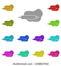 flour, dough, rolling pin multi color icon. Simple glyph, flat vector of Food icons for UI and UX, website or mobile application